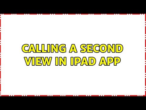calling a second view in iPad app