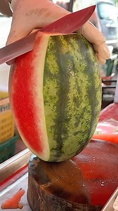 Only $0.8 for half a watermelon - Fruit cutting skills master #watermelon #fyp #viral 📍V Market https://maps.app.goo.gl/abFueMHjPDdSkP8LA 31, 127 Thanon Chalong Krung, Lam Prathew, Lat Krabang, Bangkok 10520 ⏰ 3pm open | Travelicious