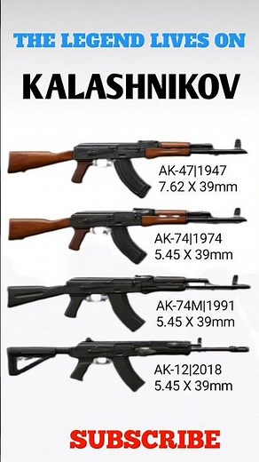 Kalasnikov from AK-47 to AK-12 #shorts #comparison