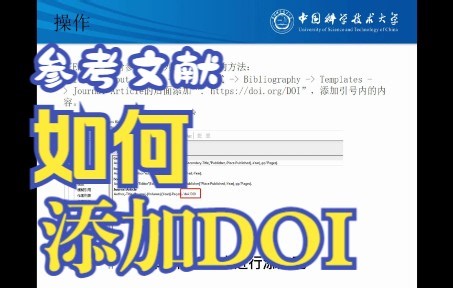 参考文献添加DOI