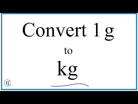 How to Convert 1 Gram to Kilograms (1g to kg)