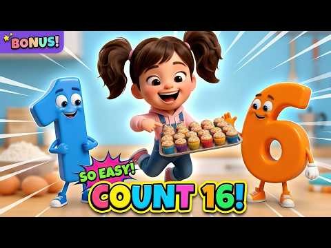 Number 16 Song for Kids 🎈 | Learn to Count Number Sixteen | Kidy_M