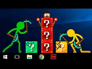 Stickman vs Minecraft Shorts - SUMMON HEROBRINE from LUCKY BLOCKS