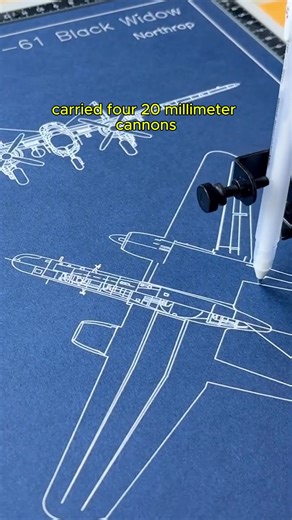 Unmask the legend from the shadows! ✈️ Can you guess which night-flying warbird this is? This retro blueprint showcases the mysterious and mighty Northrop P-61 Black Widow—a WWII marvel drawn using Sakura Gelly Roll pens for that authentic vintage vibe. 🕵️ A rare look at an aircraft built for stealth, speed, and nighttime domination... but only true aviation sleuths will recognize it instantly. Drop your best guess or fun fact about this iconic twin-engine fighter below! Tagging @northropgrumma