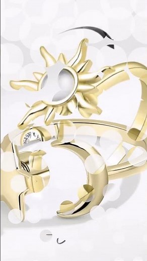 Sunflower Spinner Fidget Ring – Anti Stress Jewelry Gift