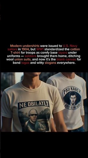 WW1 Soldiers Invented Your T-Shirt