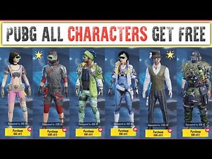 how to get pubg all characters without uc | pubg mobile characters free unlock | character voucher