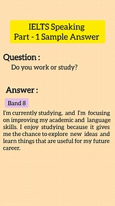 IELTS Speaking Part 1 Sample Answer #ielts #IELTS2025 #ielts #IELTSReading #ieltslistening #ieltswriting #ieltsspeaking #ieltschallenge #ieltspreparation #uk #usa #australia #canada #abroadlife #studyabroad #studyinuk #studytips #study #viralreelschallenge #english | IELTS Guide