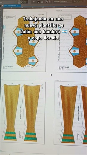 Plantilla balón de fútbol y copa dorada #creative #CorelDRAW #canva