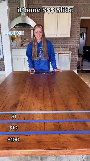 Phone money slide!! #familygamenight #FamilyFun #moneygames #phoneslide #iphone #challenge