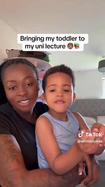 Toddler Joins Mom at University Lecture