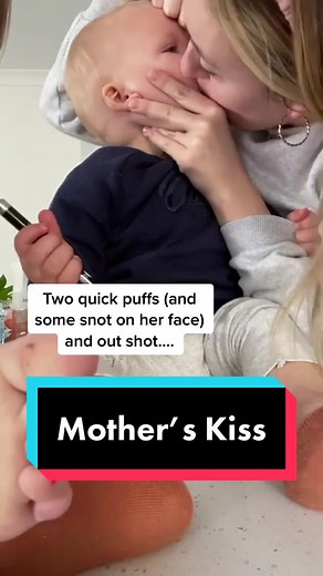 This bub had a sore nose, but this Tiny Hearts mama knew exactly what to do 💪 #kiss #firstaid #parenting #momsoftiktok