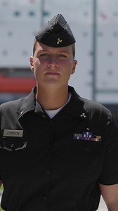 "Mass Maritime has really taught me to be comfortable with being uncomfortable, putting yourself out there, and really going for things that you may not have before."- Chloe Johnson '25-26, 2nd Company Commander | Massachusetts Maritime Academy