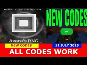 *ALL CODES WORK* Azara's RNG ROBLOX | NEW CODES | JULY 11, 2025