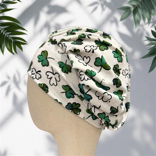 Lucky Shamrock Bouffant Scrub Cap | St. Patrick’s Day Headband Style Hat - Etsy