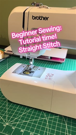 If you got your machine threaded, you’re already a winner! Here’s how to start actually sewing. #sewingtutorial #sewing #sewingforyoupage #sewingtips #beginnersewing
