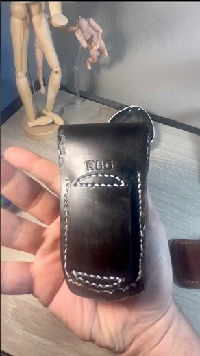 Custom leather sheath for Leatherman Wave