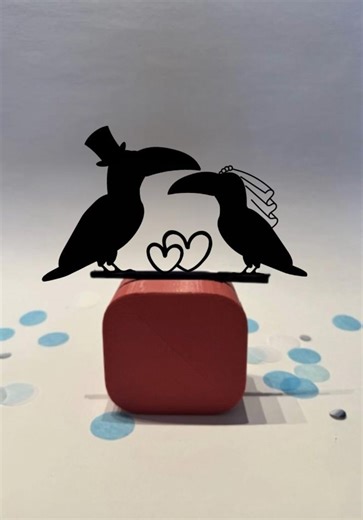 Custom Toucan Bride & Groom Wedding Cake Topper – Tropical Bird Couple Figurines – Colorful Jungle Wedding Décor – Custom Toucan Cake Topper - Etsy