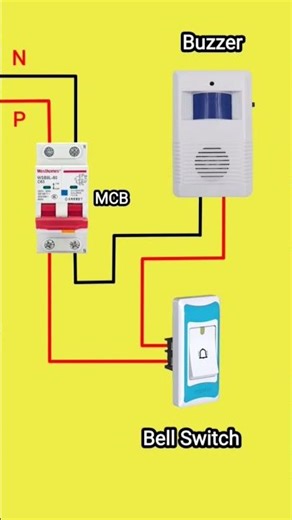 Bell / Buzzer Connection कसा करायचा | Bell Switch Wiring Diagram | Electrical Marathi#trending