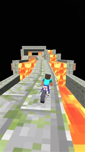 Steve llega en MOTO… al PASO de LAVA CHICKEN 🏍️🔥🐔 #TikTokTrend #MinecraftPE #Trend