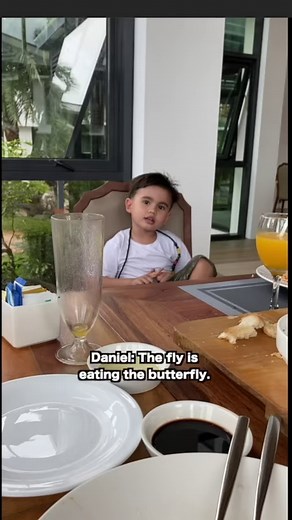 The fly is eating the butterfly - Daniel 😅 | Ryan and Daniel