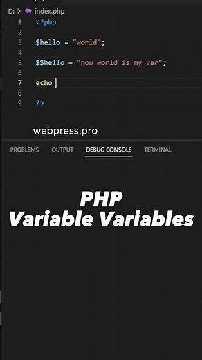 PHP Tips & Tricks | How to use variable variables in PHP
