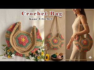Crochet Flower Granny Hexagon Bag | Easy Step-by-Step Tutorial 🌺