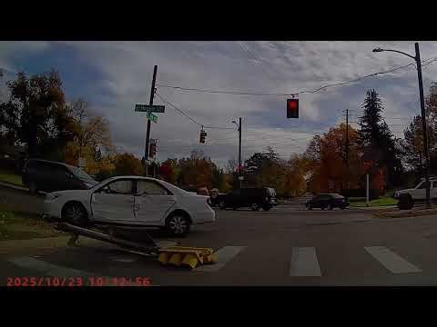 Intersection Car Collision Dash Cam Footage