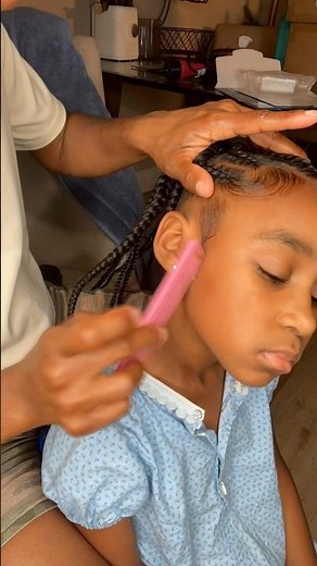 Quick Fat Braids 4 kids😁 #braidsforkids #braidsforgirls #braidstyles #edgestutorial #braidtutorial