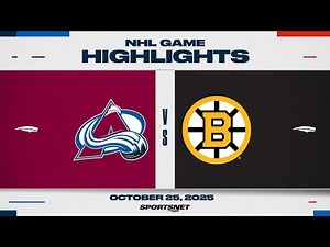 NHL Highlights | Avalanche vs. Bruins - October 25, 2025