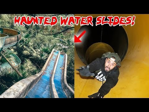 HAUNTED WATER PARK 24 HOUR OVERNIGHT CHALLENGE! * A GHOST LIVES INSIDE * | MOE SARGI