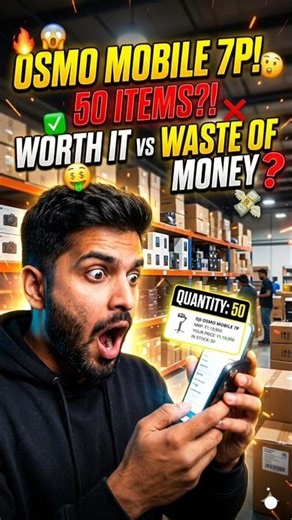 DJI OSMO MOBILE 7P unboxing & Review 🤑💰 #shorts #youtubeshorts