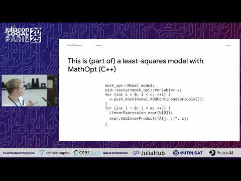 ORTools.jl: access Google's solvers through JuMP | Cuvelier | Paris 2025