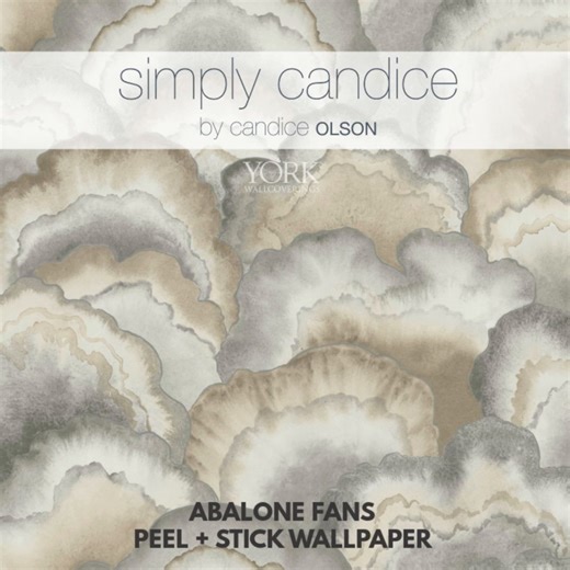 New for 2025! Nature-inspired patterns and colors in Peel Stick Wallpaper. See my full collection in link below! @yorkwallcoverings https://www.yorkwallcoverings.com/collections/simply-candice-by-candice-olson-premium-peel-and-stick-wallpaper | Candice Olson Design