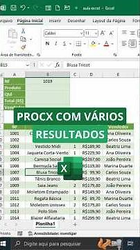 Como fazer PROCX com vários resultados no Excel | #excel