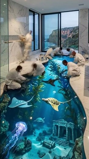 How to Create a Realistic 3D Sea Floor with Epoxy Resin! 🌊🐠 #fishing