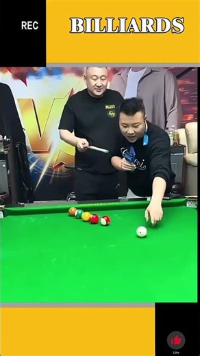 Advanced Billiards Trick Shot #shorts #billiards #snooker #poolshots #cueball #8ballpool