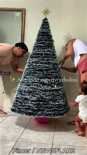Eco-Friendly Holiday: Creative Family Builds Sustainable Christmas Tree from Household Objects