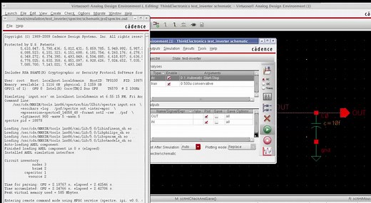 Design a CMOS inverter using Cadence Virtuoso