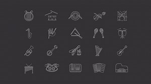 Animated Instruments White Icons Orchestral Equipment Stock Footage Video (100% Royalty-free) 3507563183 | Shutterstock