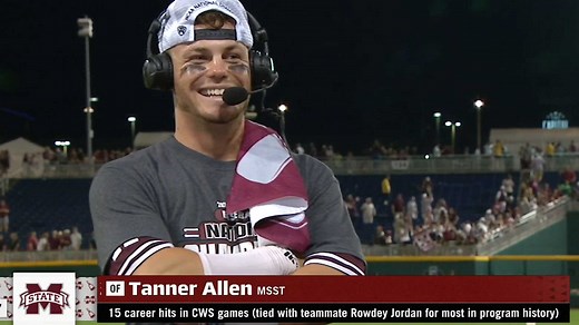"At the end of the day we knew we had the ability and the players to compete with them." —Mississippi State Baseball's Tanner Allen 🙌 | SEC Network