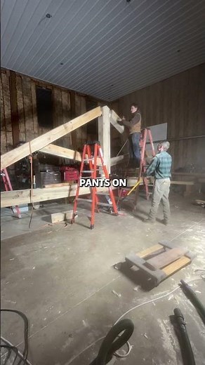 Day 7: Assembling The Mega Truss #timberframe #timber