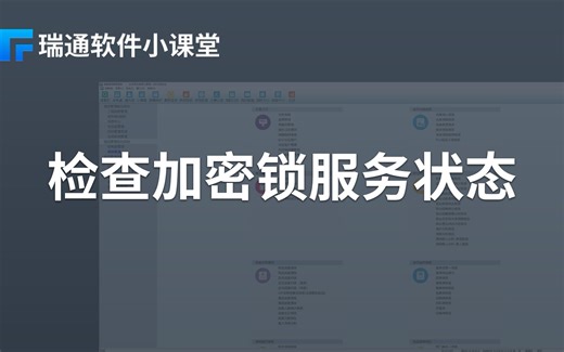 检查加密锁服务状态