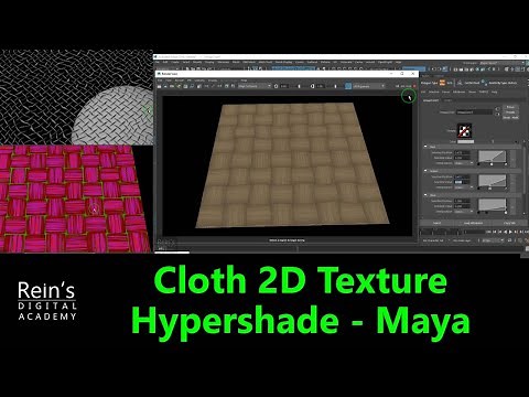 Cloth texture - Procedural Texturing tutorial Maya. Hypershade and Shading network for beginners