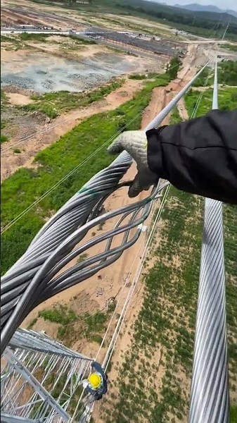 One Mistake and It’s All Over… 😳 #Lineman #HighVoltage #PowerLines #Electrician #USAJobs #Shorts