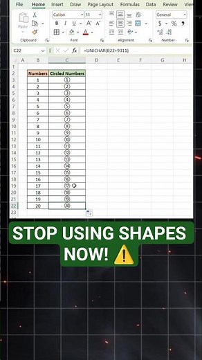 Noob vs Pro: How to Circle Numbers in Excel 🔵 #excel #comparison #shorts