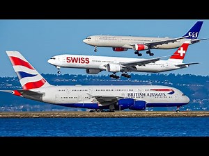 🇺🇸 SAN FRANCISCO Airport Plane Spotting + Aircraft & Flight Route Information Subtitles !