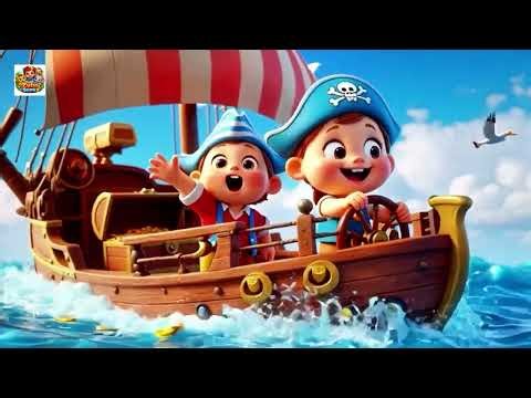 The Pirate Treasure Ship Story 🏴‍☠️🚢 | Fun Adventure for Kids | Learn Colors & Counting