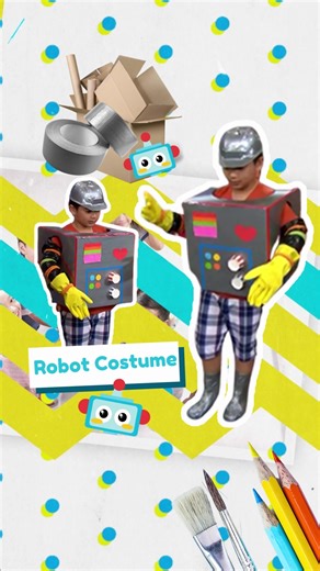 High-tech pero low budget costume for Halloween? Let’s make DIY ROBOT COSTUME! Artstig! 🤖 #Halloween #TeamYeY