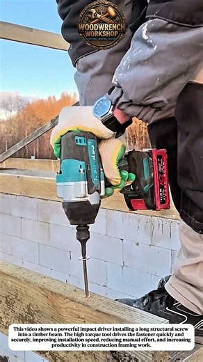 Impact Driver Timber Framing Trick | Fast Long Screw Installation for Construction